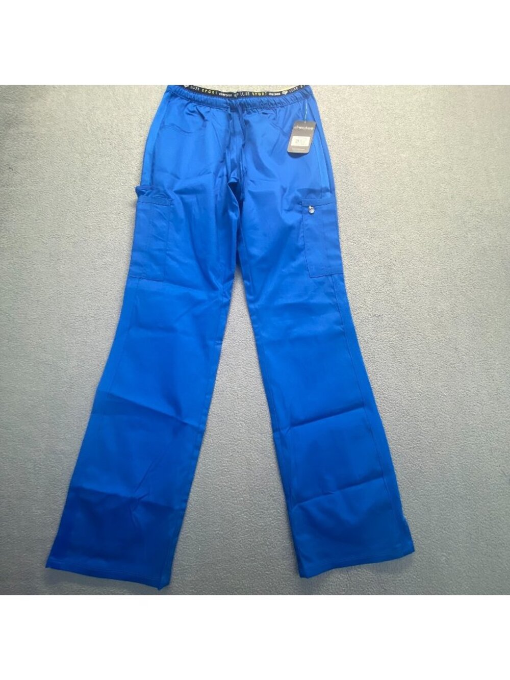 Cherokee Blue Scrub Pant Drawstring Work Pant Luxe Blue Cherokee CK003 Size XS